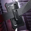 A close-up of a black phone case with a gray fabric strap attached to a clip on the case. Produktbild-Vorschau