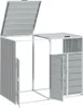 vidaXL Box na odpadky pre 2 koše sivý 144x81x113 cm oceľ Náhľad obrázku produktu 4
