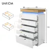 Nachttisch,Kommode, Sideboard mit 6 Schubladen, LED Produktbild-Vorschau 8