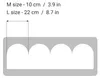 Bordüre Schablone zum Malen 21x45 cm, Geometrische Rüsche Produktbild-Vorschau 4