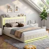 OYAJIA Polsterbett Doppelbett 140×200 mit Led Kopfteil und Produktbild-Vorschau 5