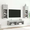 The Living Store TV-Schrank mit LED-Leuchten Betongrau Produktbild-Vorschau 5