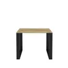 A product shot of a table with a wooden top and black legs, isolated on a white background. Náhľad obrázku produktu