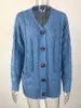 ASKSA Damen Strickjacke Strickpulli Langarm mit Taschen Produktbild-Vorschau 5