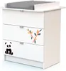 WEBABY - Wickelkommode Weiß Panda ALBA | 3 Schubladen | 79 Produktbild-Vorschau 1