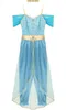A full-body view of a blue and gold Arabian princess costume laid flat against a white background. Produktbild-Vorschau