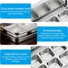 2er Pack Eiswürfelform Edelstahl 6 Fach Stapelbar Deckel Produktbild-Vorschau 4