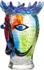 GILDE Gesichtsvase Donald grün, rot H. 29 cm, 60873 Produktbild-Vorschau 1