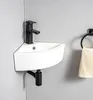 Rohové keramické umyvadlo WC pro hosty 46x32 cm Náhled obrázku produktu 8