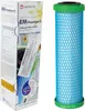 A product shot of a water filter cartridge and its packaging. Produktbild-Vorschau