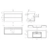 doporro Mobile Bagno Sospeso Mobiletto Sottolavabo da 120 Anteprima dell’immagine prodotto 8