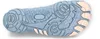The underside of a blue and pink shoe sole. Podgląd zdjęcia produktu