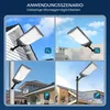 Collage of four images showing different mounting options for a solar street light. Produktbild-Vorschau