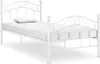 Stabiles Metall Einzelbett Weiß 90x200 cm mit Lattenrost, Produktbild-Vorschau 1