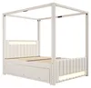 Polster-Himmelbett 140x200 cm Beige mit Ausziehbett & 3 Produktbild-Vorschau 12