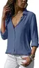 ASKSA Damen Bluse Chiffon Elegant Langarm Oberteile Produktbild-Vorschau 1