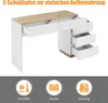 MODFU Bureau Avec Tiroirs 5 Compartiments, Style Classique Voir les images du produit 5