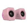 Two pink speakers are shown against a white background. Náhľad obrázku produktu