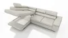 Couchgarnitur ELON Stoff Taupe mit Schlaffunktion Ottomane Produktbild-Vorschau 3