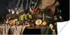MuchoWow® Poster Stilleben - Essen - Tisch 80x40 cm - Produktbild-Vorschau 1