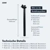 AARON Post Sattelstütze Ø 30,9 mm 350 mm Schwarz ohne Produktbild-Vorschau 5