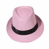 Panama Hut Fedora Strohhut Rosa 56 Produktbild-Vorschau 1