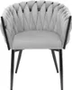 HOMLA PRINSSI Stuhl Velours grau 64x54x73 cm Produktbild-Vorschau 4