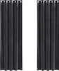 vidaXL Verdunkelungsvorhänge 2 pcs Dunkelgrau 140 x 260 cm Produktbild-Vorschau 1