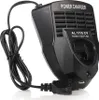 A black power charger with a cord and plug is shown against a white background. Produktbild-Vorschau