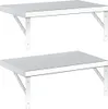 Two identical silver shelves mounted on white brackets against a white background. Anteprima dell’immagine prodotto