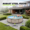 VirtuFit Rundbecken Ø244 x 76 cm Beige mit Filterpumpe Produktbild-Vorschau 3