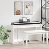 vidaXL Pied de piano Blanc 120 x 32 x 64 cm Bois composite Voir les images du produit 2