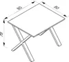 VCM Holz Schreibtisch | H. 76 x B. 80 x T. 80 cm | Produktbild-Vorschau 2