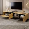 Modernes TV-Lowboard 180 cm mit Klappfach, offenen Fächern Produktbild-Vorschau 8