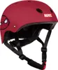 A red Marvel Spiderman helmet with black straps. Náhľad obrázku produktu