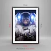 Gerahmtes Poster - Schwarzer Rahmen - Kosmonaut Katze - Produktbild-Vorschau 5