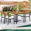KOMFOTTEU 4-teiliges Gartenmöbel Set aus Akazienholz & Produktbild-Vorschau 4