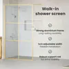 vidaXL Schermo doccia walk-in oro 115 x 195 cm Vetro Anteprima dell’immagine prodotto 6
