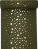 Tischläufer mit Sternen Khaki Grün / Gold 28 cm x 3 m - Produktbild-Vorschau 1