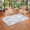 In & Outdoor Teppich Flachgewebe Marbella Blau Creme Produktbild-Vorschau 2