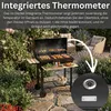 Zilan Holzkohlegrill mit Deckel und Thermometer, Große Produktbild-Vorschau 8