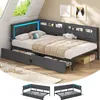 AODEMOKO Polsterbett Schlafsofa 90x200 cm mit Produktbild-Vorschau 3