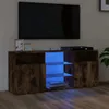 vidaXL TV-Schrank mit LED-Leuchten Räuchereiche 120x30x50 Produktbild-Vorschau 7