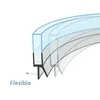 A diagram showing a flexible shower door seal bending. Podgląd zdjęcia produktu