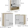 Meubles bain Vicco Edge Blanc 3 parties, Model 40387 Voir les images du produit 7