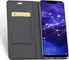 A flip case for a smartphone is shown open, revealing the phone's screen and the inside of the case. Produktbild-Vorschau