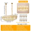 Vrygle Kristall Kronleuchter Oval Gold Vintage, Produktbild-Vorschau 6
