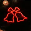 Neon LED w kształcie dzwonków, zasilany bateriami i USB Anteprima dell’immagine prodotto 14