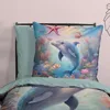 Duvet cover Good Morning 135x200 + 1* 80x80 cm - dolphin Produktbild-Vorschau 3