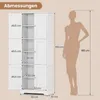 Armoire haute COSTWAY avec 6 portes, dimensions 60 x 30 x Voir les images du produit 3